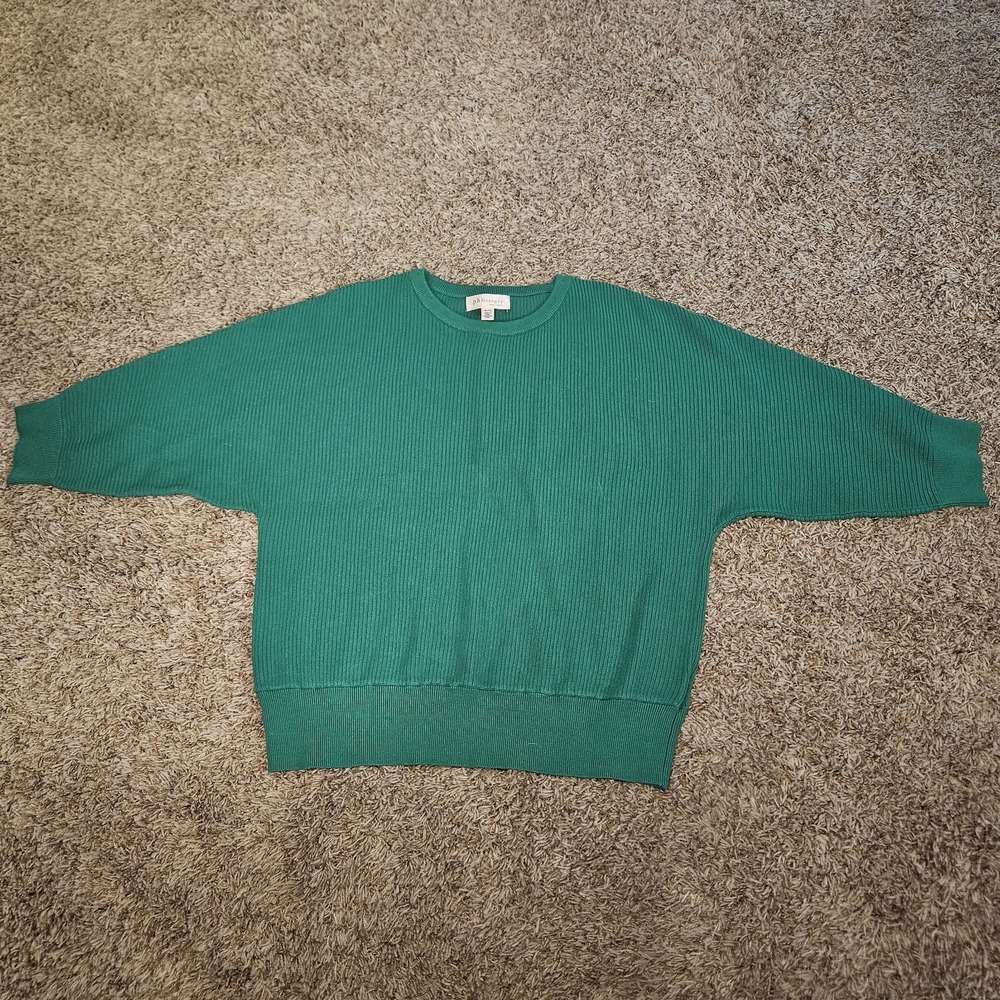 Philosophy Women's XL‎ Cable Knit Sweater In Green Round Neck